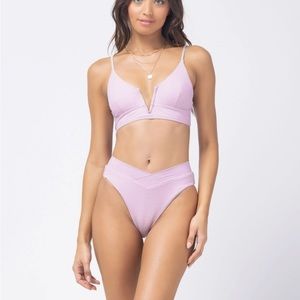 Lspace Pointelle Rib Siren Bikini Top